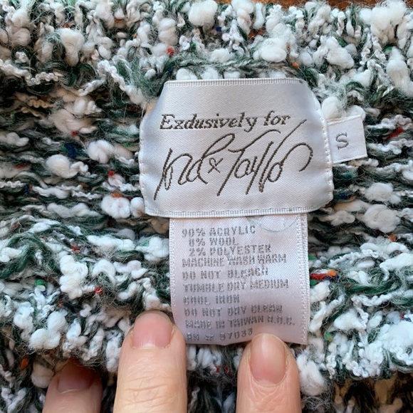 Exclusively for Lord x Taylor chunky knit vintage sleeveless sweater S - Picture 4 of 10